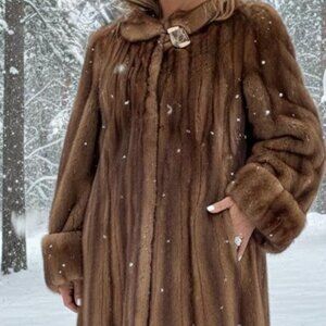 ✨ Luxe Custom Full‑Length Real Mink Fur Coat | S/M ✨